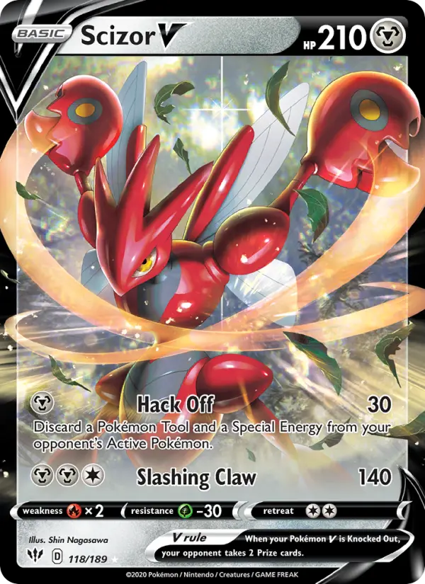 Scizor V 118 – Holo