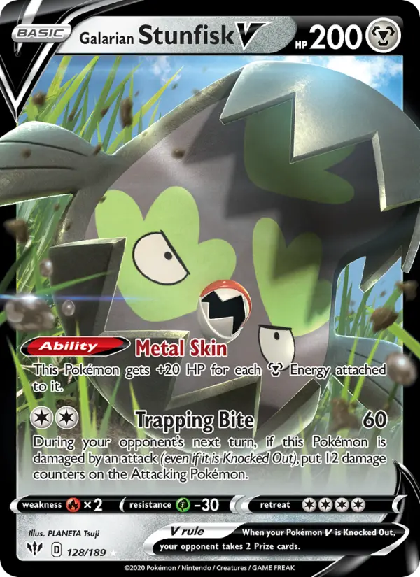 Galarian Stunfisk V 128 – Holo