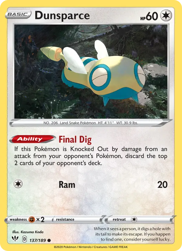 Dunsparce 137 – Non-holo