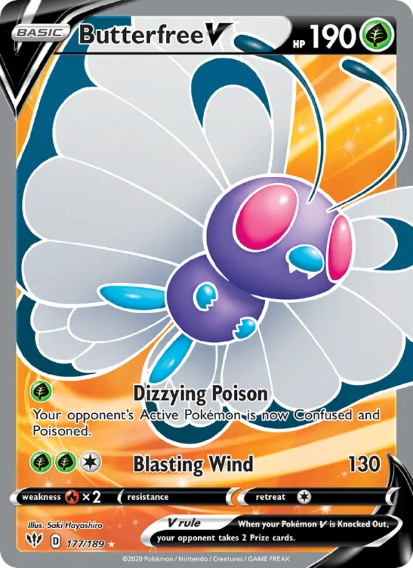 Butterfree V 177 – Holo