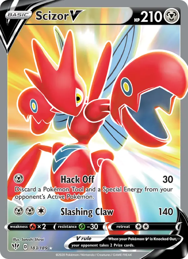 Scizor V 183 – Holo