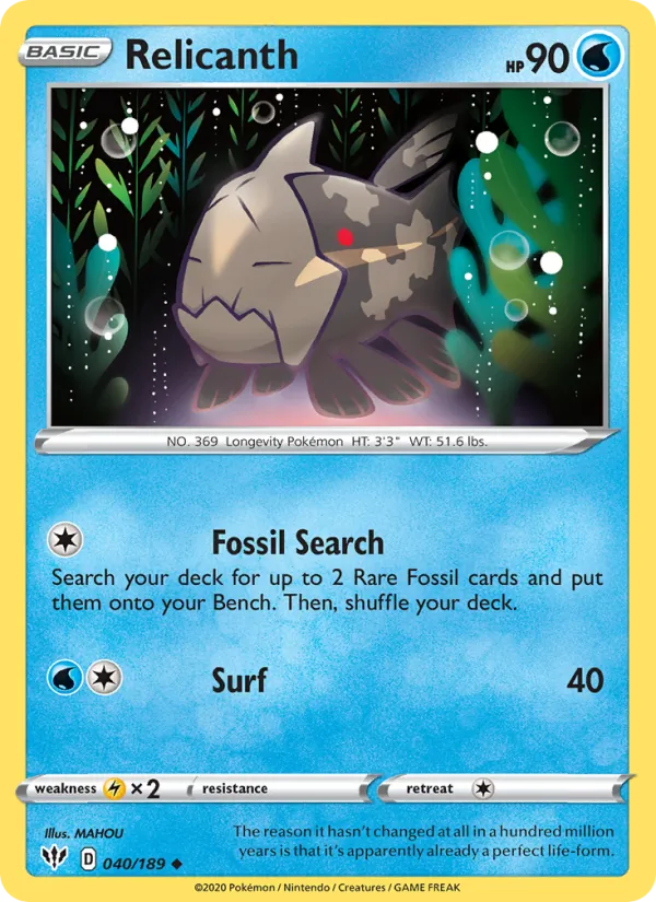 Relicanth 40 – Non-holo