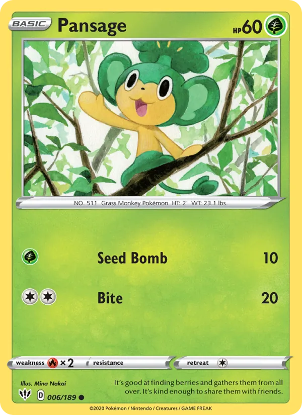 Pansage 6 – Non-holo