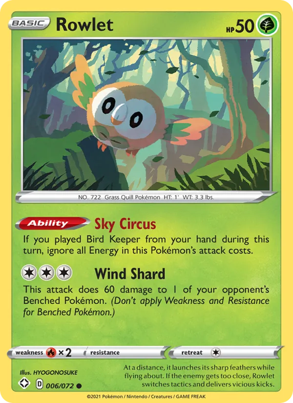Rowlet 6 – Non-holo