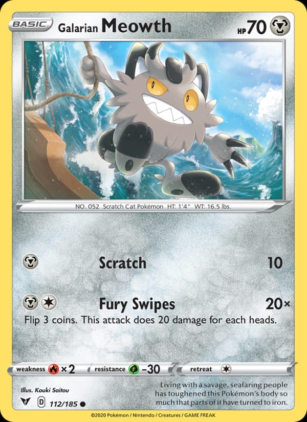 Galarian Meowth 112/185
