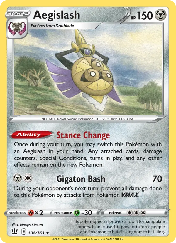 Aegislash 108 – Non-holo