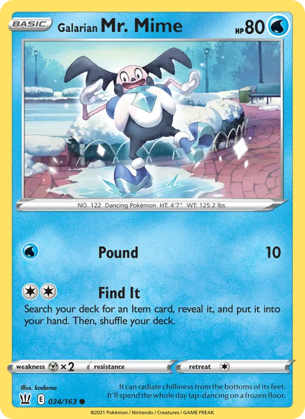 Galarian Mr. Mime 34 – Non-holo