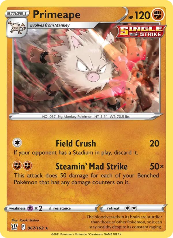 Primeape 67 – Non-holo