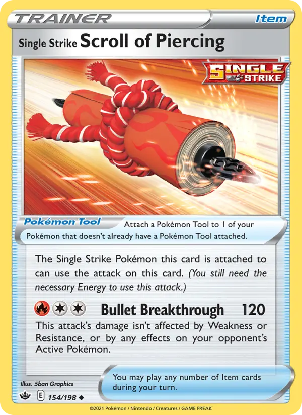 Single Strike Scroll of Piercing 154 – Non-holo
