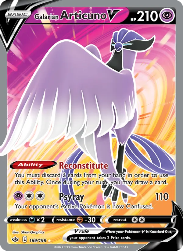 Galarian Articuno V 169 – Holo