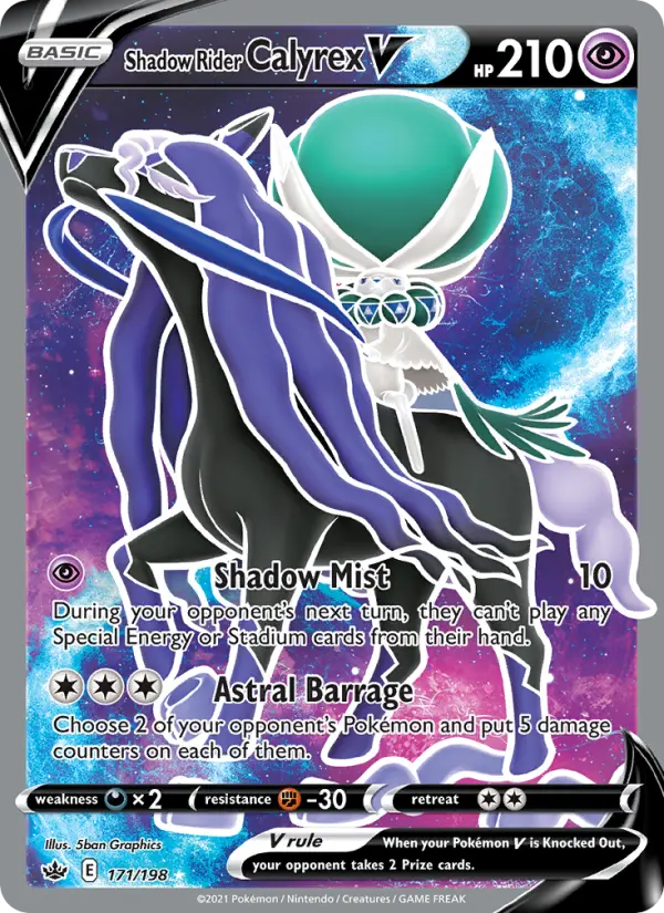 Shadow Rider Calyrex V 171 – Holo
