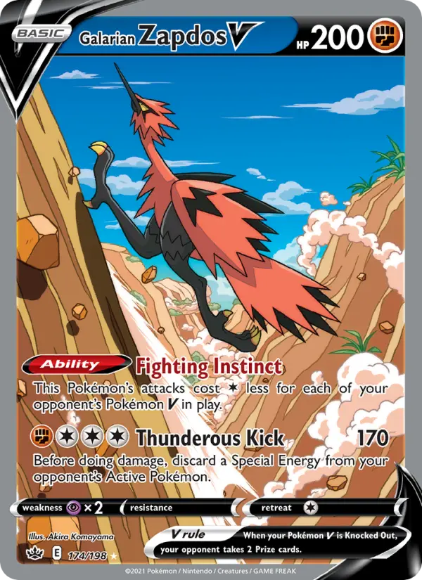 Galarian Zapdos V 174 – Holo