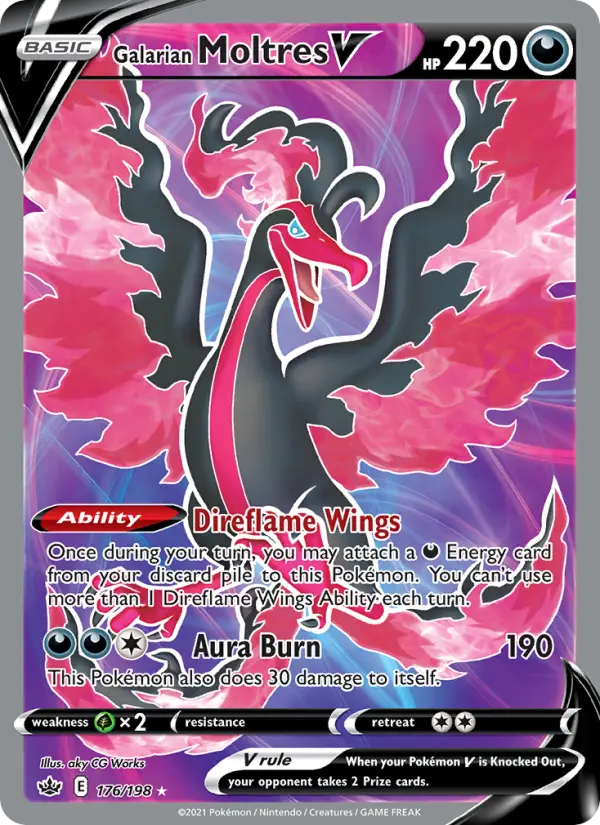 Galarian Moltres V 176 – Holo