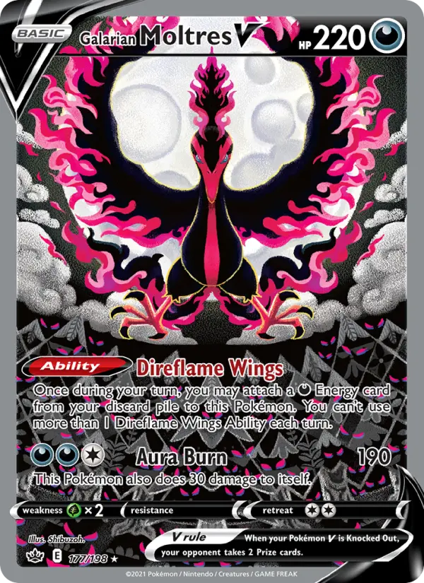 Galarian Moltres V 177 – Holo