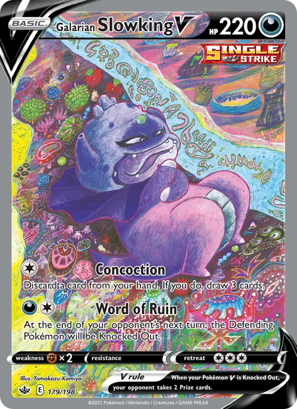 Galarian Slowking V 179 – Holo
