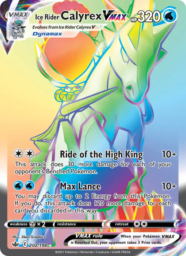 Ice Rider Calyrex VMAX 202 – Holo