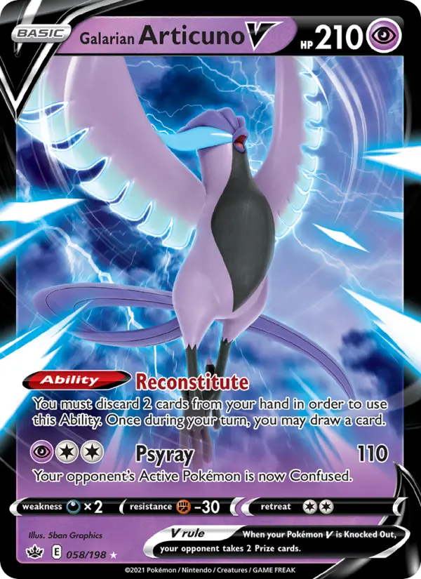Galarian Articuno V 58 – Holo