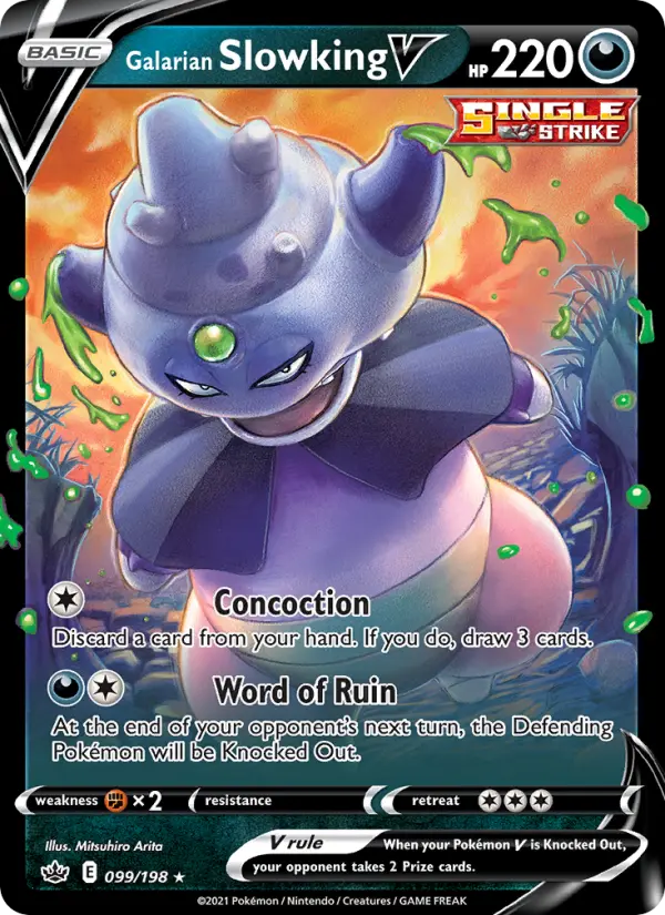 Galarian Slowking V 99 – Holo