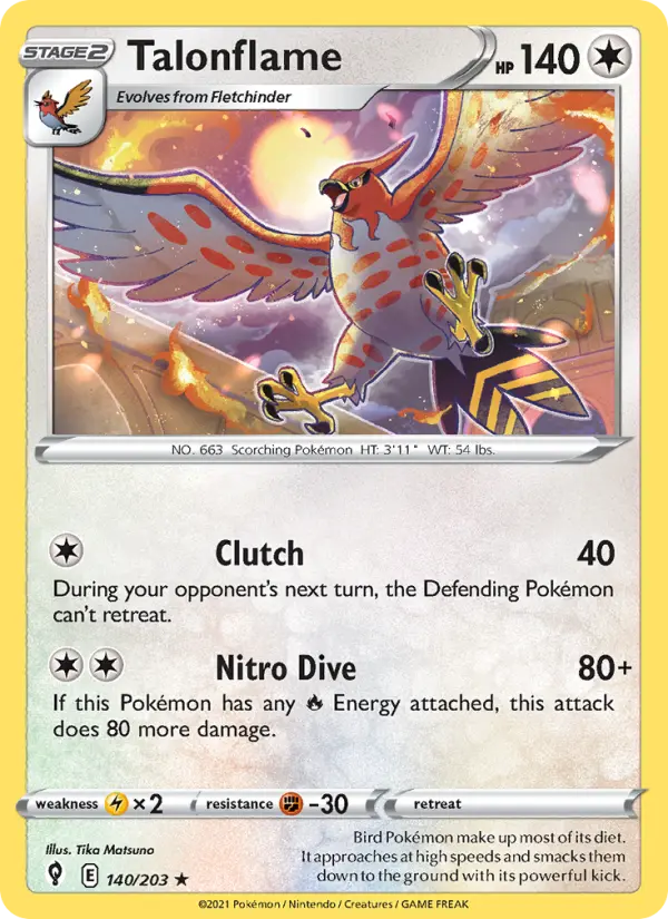 Talonflame 140 – Non-holo