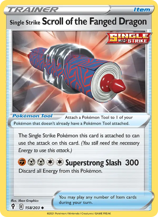 Single Strike Scroll of the Fanged Dragon 158 – Non-holo