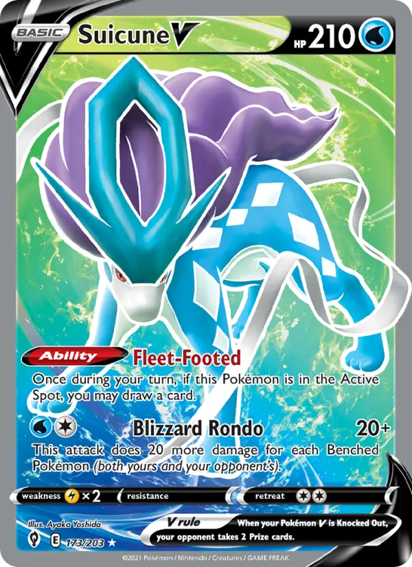 Suicune V 173 – Holo