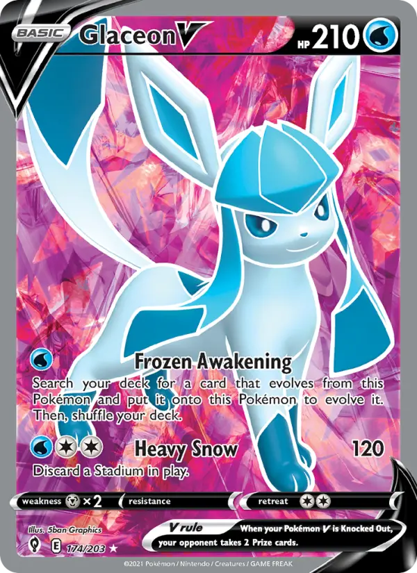 Glaceon V 174 – Holo