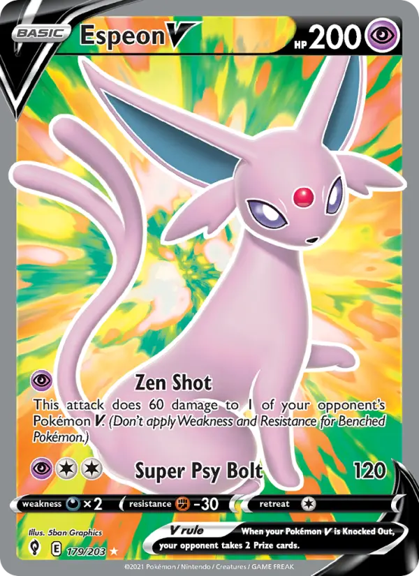 Espeon V 179 – Holo