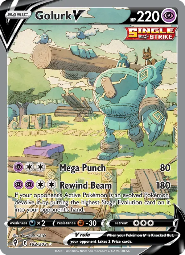 Golurk V 182 – Holo