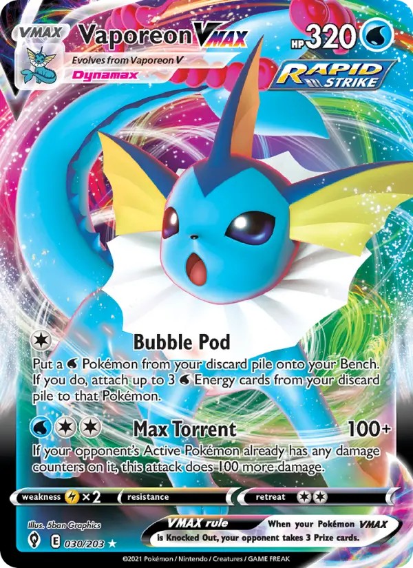 Vaporeon VMAX 30 – Holo