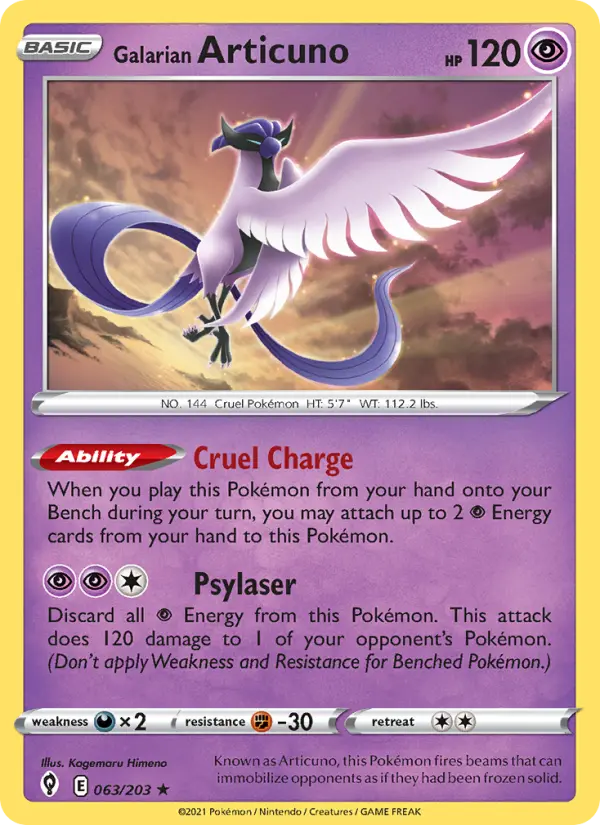 Galarian Articuno 63 – Holo