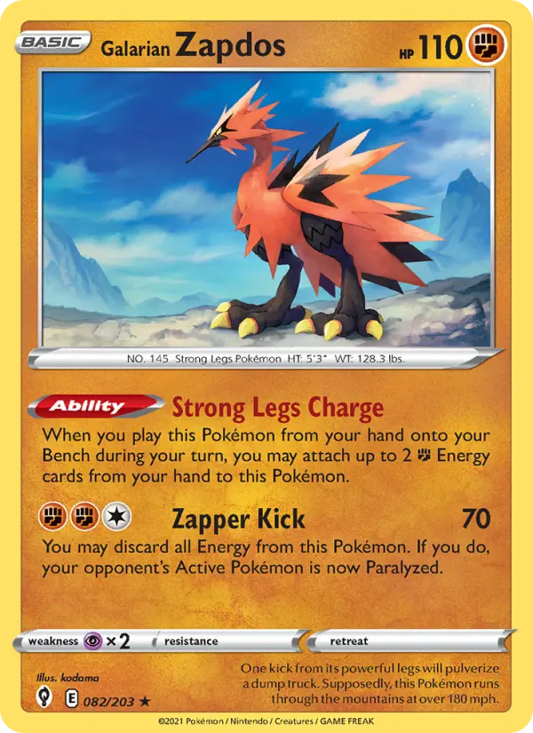 Galarian Zapdos 82 – Holo