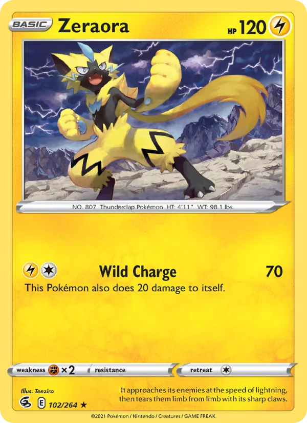Zeraora 102 – Non-holo