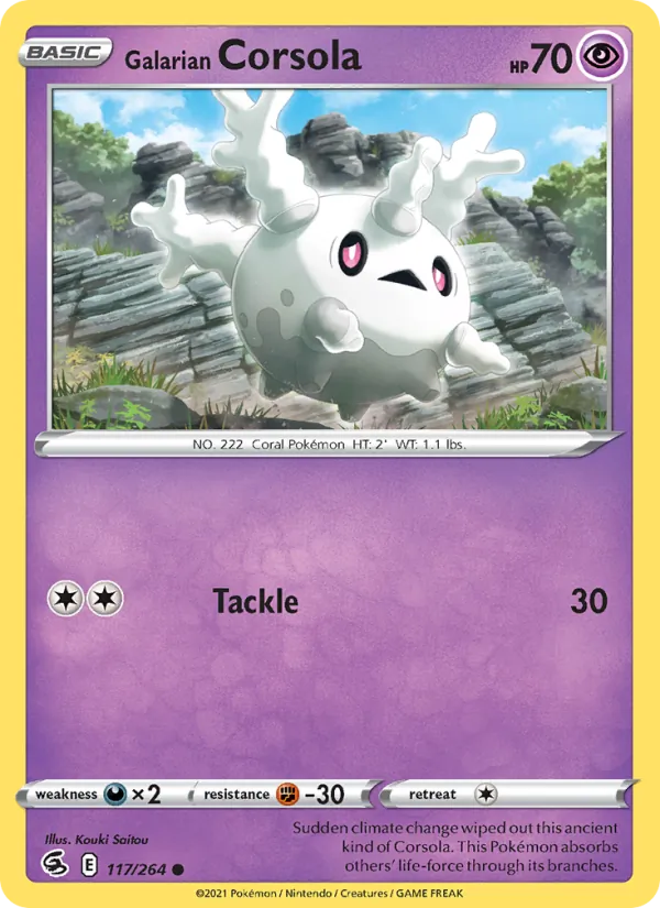Galarian Corsola 117 – Non-holo