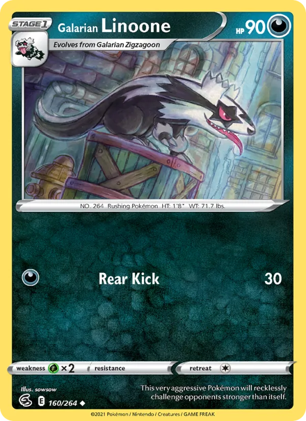 Galarian Linoone 160 – Non-holo
