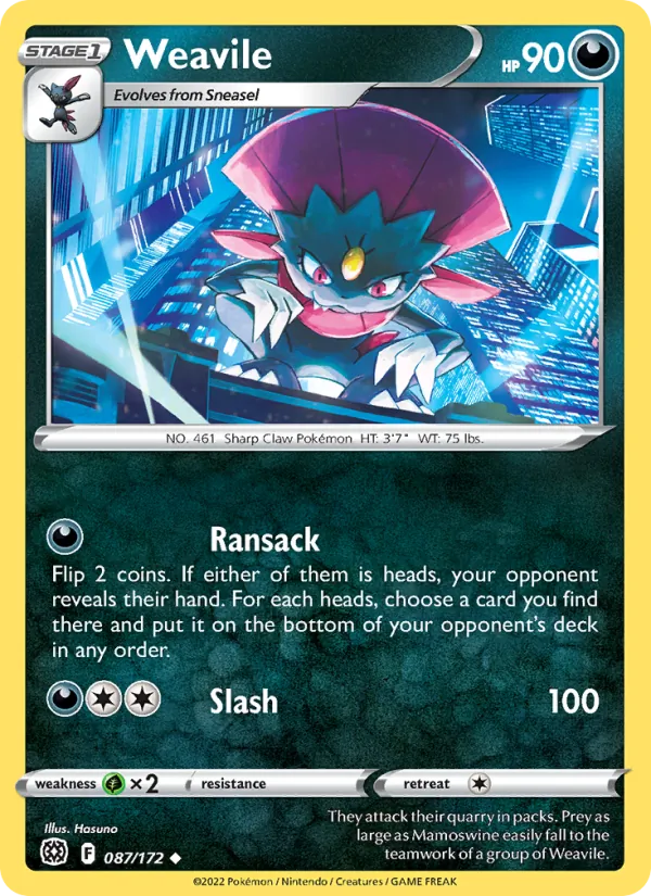 Weavile 087 – Non-holo