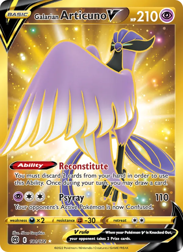 Galarian Articuno V 181 – Holo