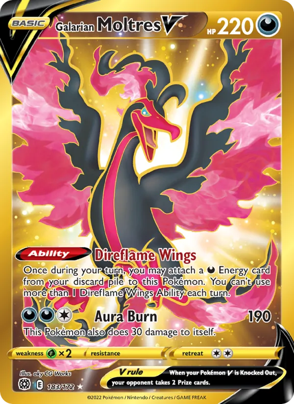 Galarian Moltres V 183 – Holo