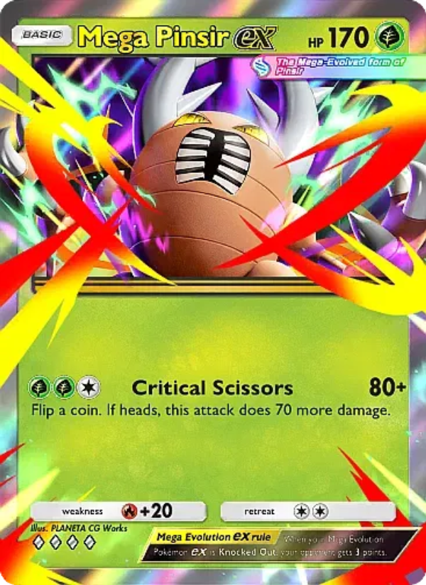 Mega Pinsir ex Pokémon TCG Card