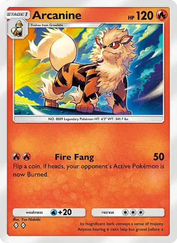 Arcanine B1-029 from Mega Rising, illustrated by Yuu Nishida, high-resolution card art