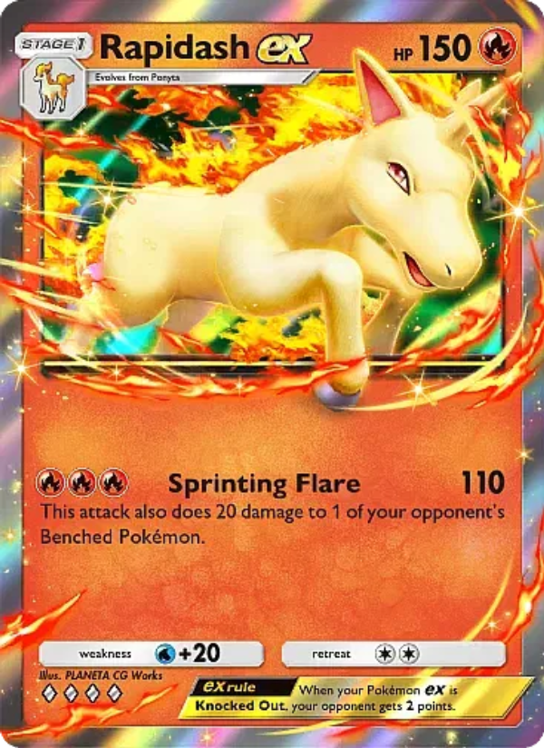 Rapidash ex Pokémon TCG Card