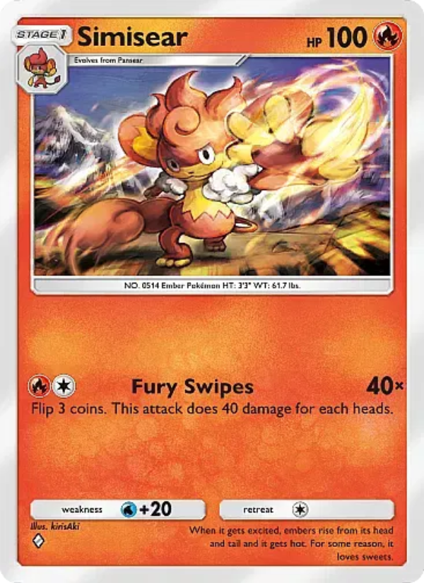 Simisear Pokémon TCG Card