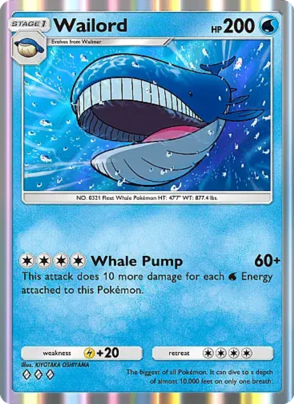 Wailord Pokémon TCG Card