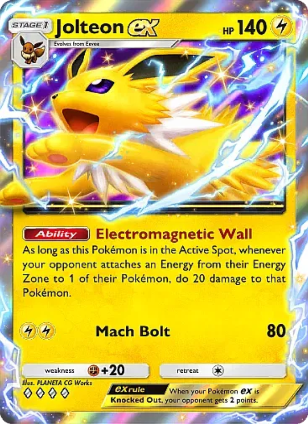 Jolteon ex Pokémon TCG Card