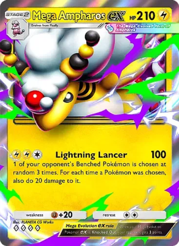 Mega Ampharos ex Pokémon TCG Card
