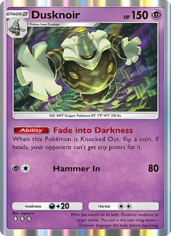 Dusknoir Pokémon TCG Card
