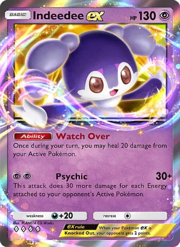 Indeedee ex Pokémon TCG Card