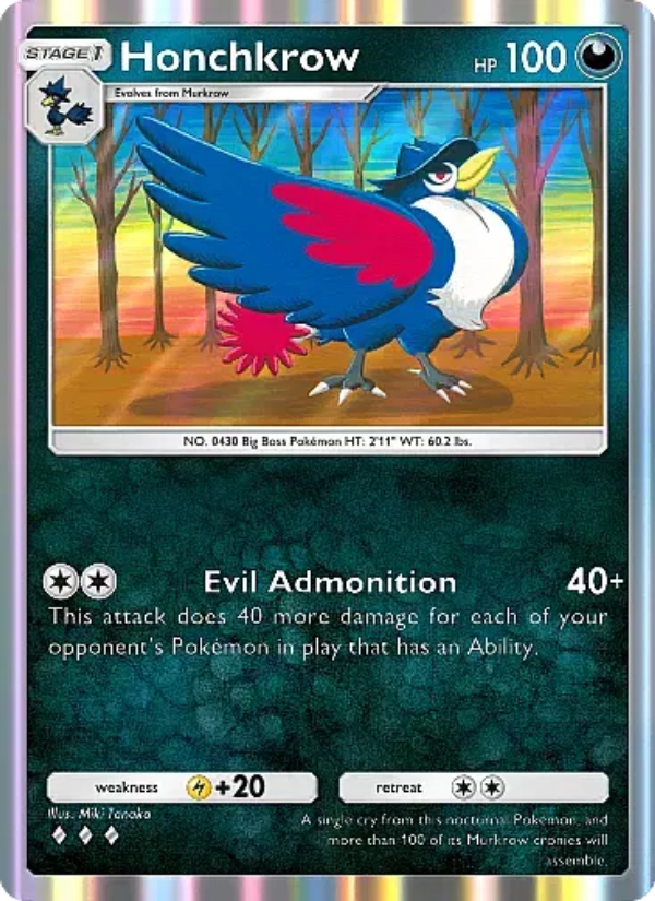 Honchkrow Pokémon TCG Card