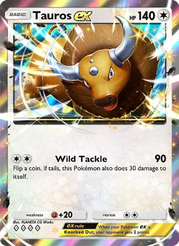 Tauros ex Pokémon TCG Card