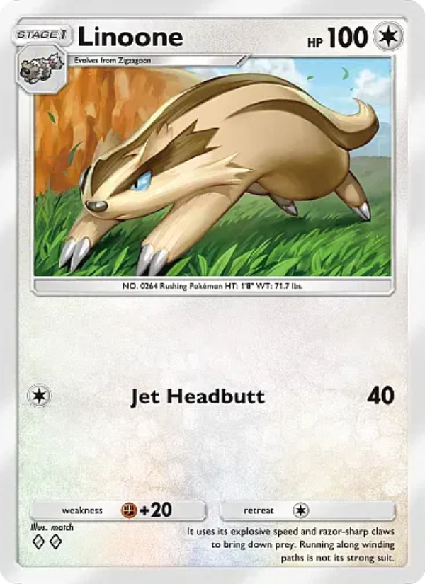 Linoone Pokémon TCG Card