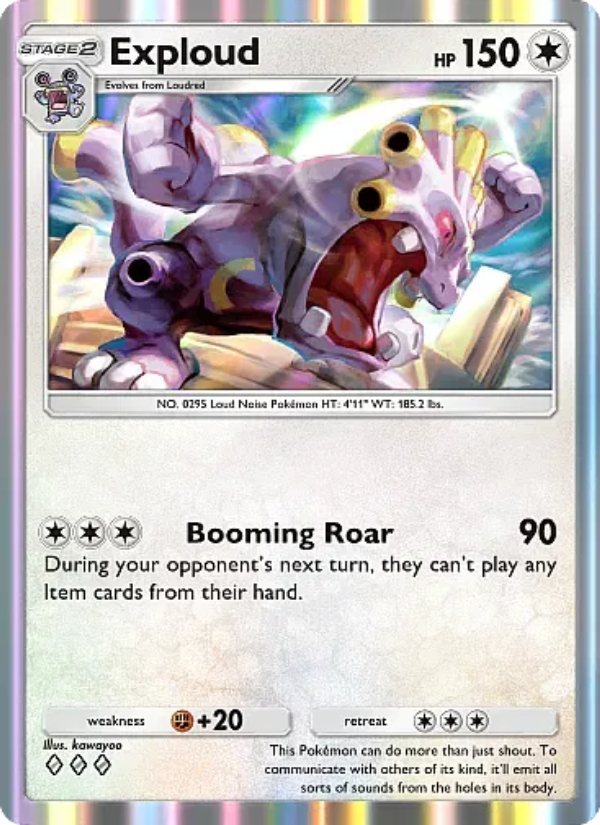 Exploud Pokémon TCG Card